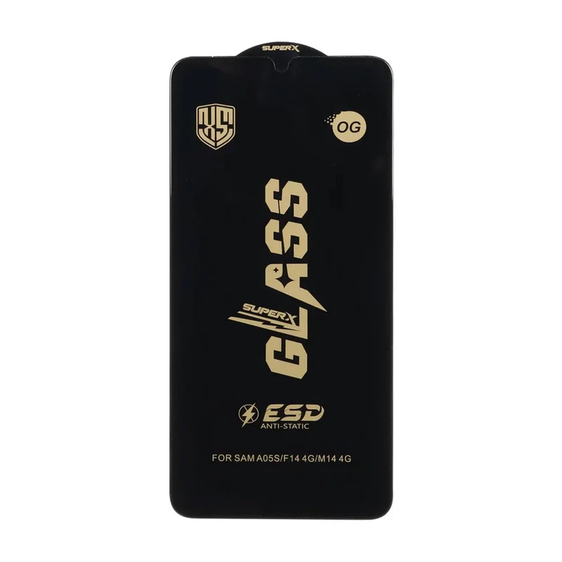 محافظ صفحه نمایش شیشه ای درجه یک Full Cover Super X OG - ESD OVOG مدل Samsung Galaxy A07 / A06 / A05s / Realme C51 / Realme C53 / Narzo N53