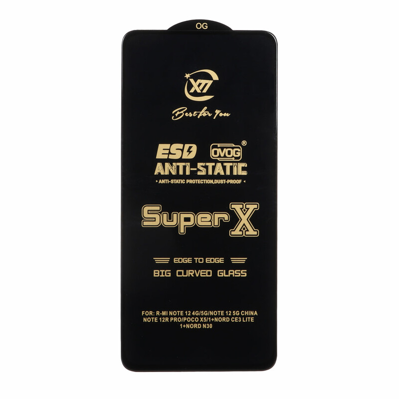 محافظ صفحه نمایش آنتی استاتیک Full Cover Super X مدل Xiaomi Redmi Note 12 4G / Redmi Note 12 5G / Poco X5 / Honor X8 / X8A / X10 / Realme 11 / Oppo A98 / Oppo A58