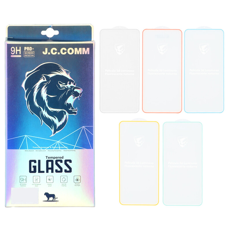 محافظ صفحه نمایش شیشه ای شبرنگ ایربگ دار Full Cover J.C.COMM مدل Apple iPhone 11 Pro Max / iPhone X Max / iPhone Xs Max (پک 5 عددی)