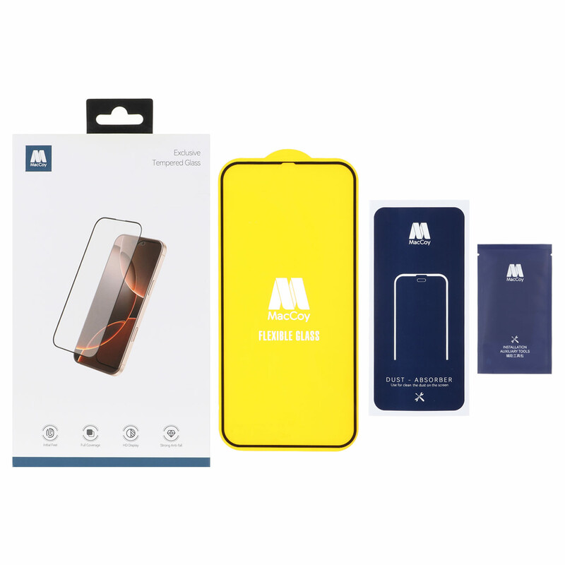 محافظ صفحه نمایش اورجینال Maccoy سه لایه Nano Felexible با برچسب محافظ پشت گوشی Apple iPhone 12 Pro Max (پک دار)