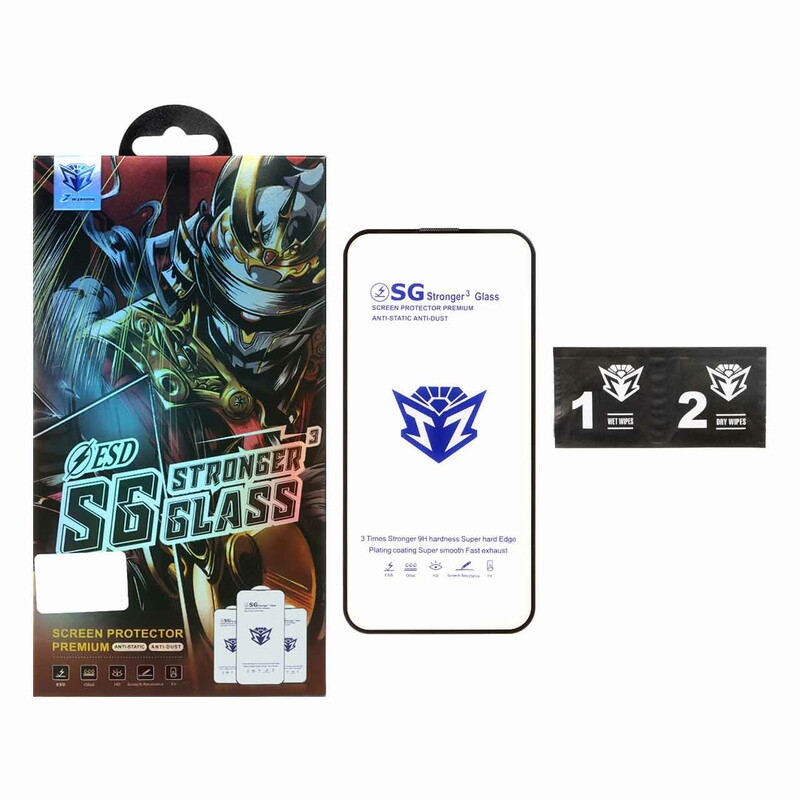 محافظ صفحه نمایش شیشه ای Full Cover Esd-SG مدل iPhone 15 Pro Max (پک دار)