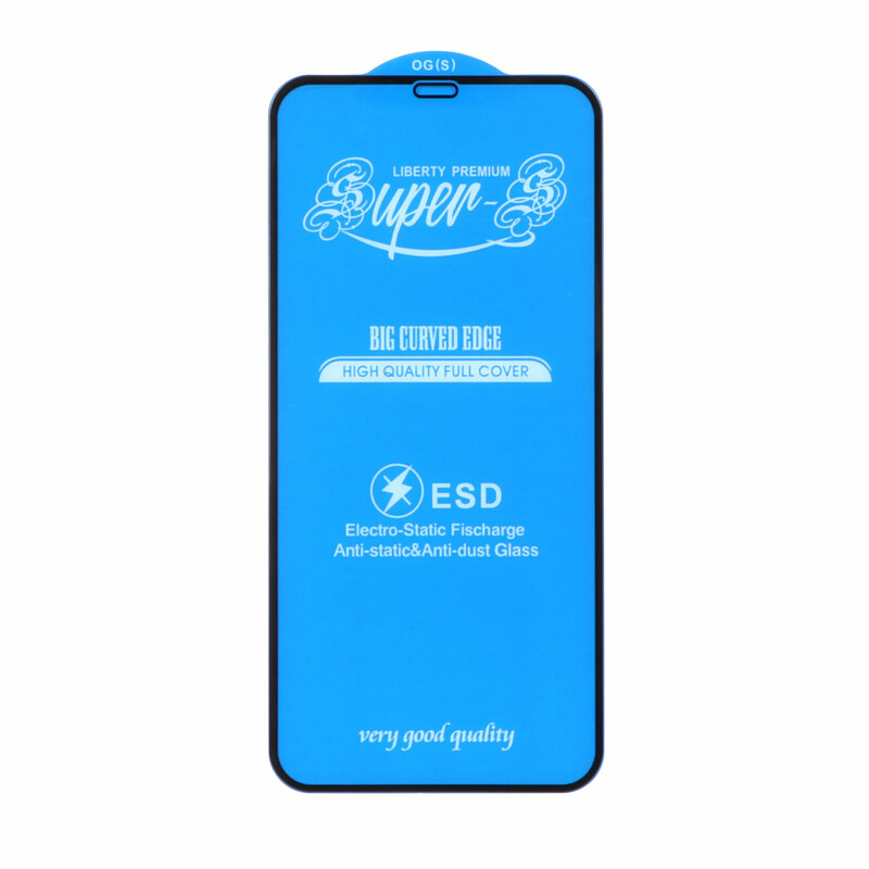 محافظ صفحه نمایش شیشه ای آنتی استاتیک مات Full Cover Super S-OG مدل Iphone X Max / XS Max / 11 Pro Max - مشکی (بدون پک)