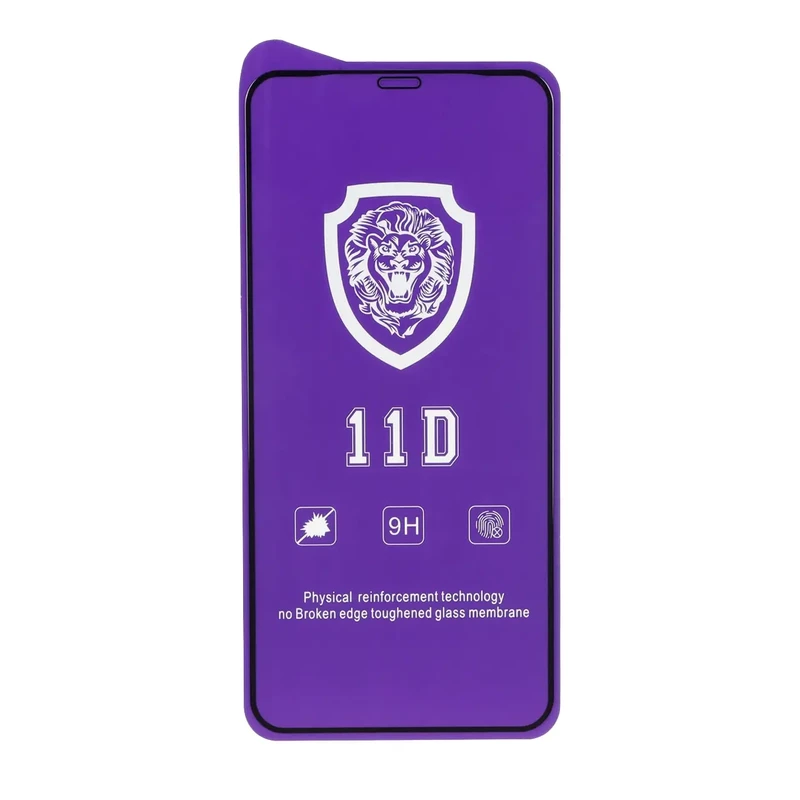 محافظ صفحه نمایش شیشه ای Full Cover Lion 11D مدل Apple iPhone 11 Pro Max / iPhone X Max / iPhone Xs Max