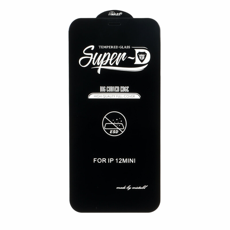 محافظ صفحه نمایش شیشه ای Apple iPhone 12 Mini - Full Cover Super D Mietubl - ESD - مشکی - NTC ORG