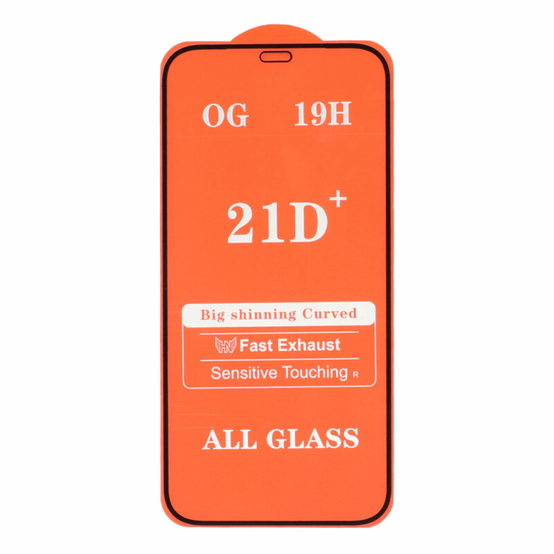 محافظ صفحه نمایش شیشه ای Iphone 12 / 12 Pro - Full Cover 21D - (بدون پک) - مشکی