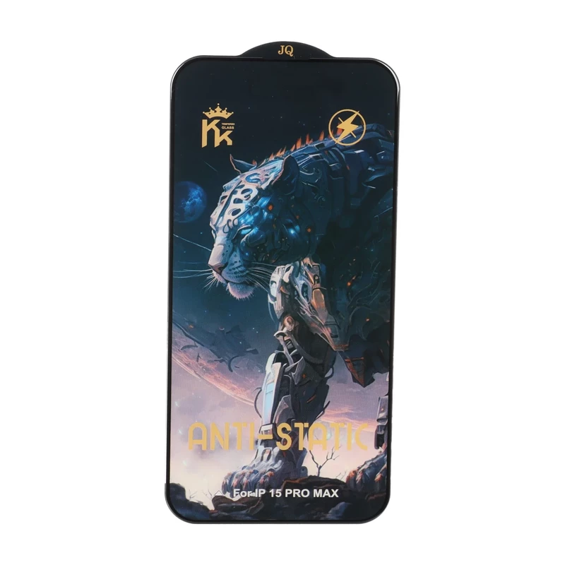 محافظ صفحه نمایش شیشه ای Apple iPhone 15 Pro Max - Full Cover Anti Static JQ