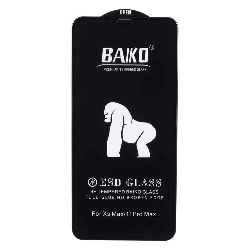 محافظ صفحه نمایش شیشه ای Anti Static - ESD Baiko مدل Apple iPhone 11 Pro Max / iPhone X Max / iPhone Xs Max