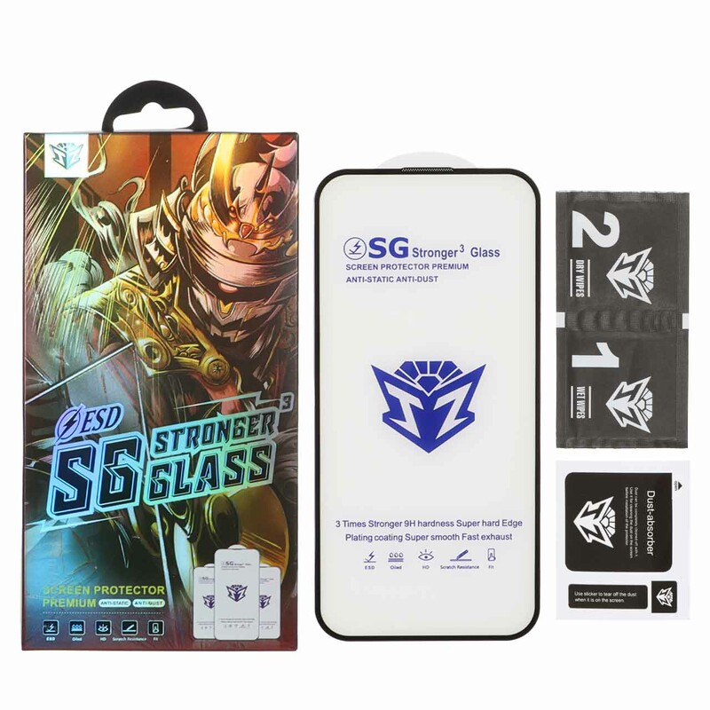 محافظ صفحه نمایش شیشه ای Full Cover Esd-SG مدل Apple iPhone 15 Pro (پک دار)