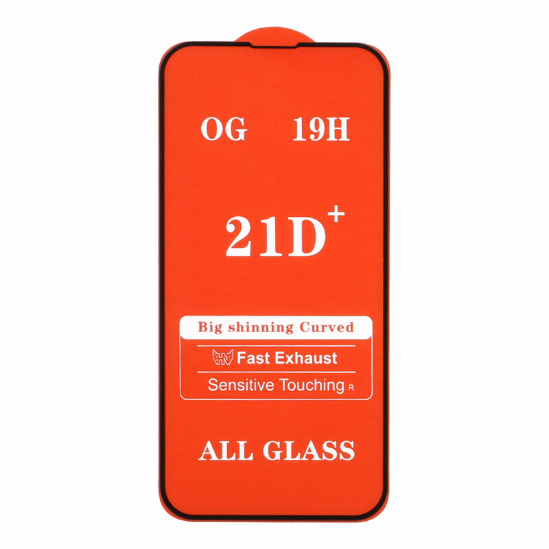 محافظ صفحه نمایش شیشه ای Iphone 13 Mini - Full Cover 21D (بدون پک) - مشکی