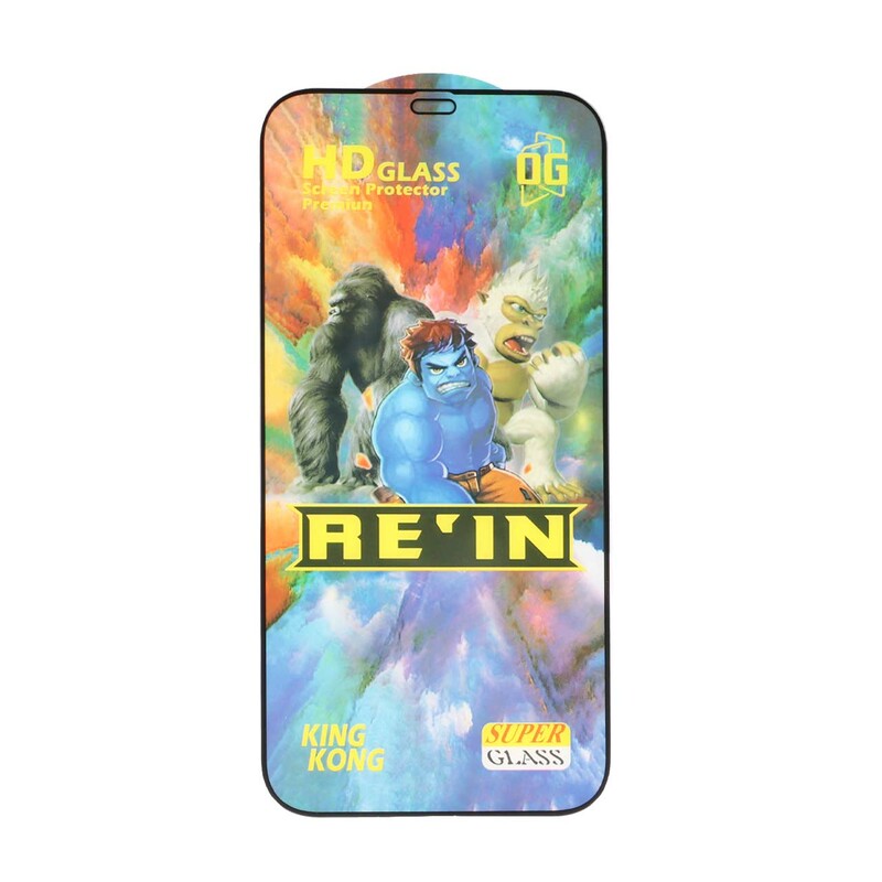 محافظ صفحه نمایش شیشه ای Full Cover REIN مدل iPhone 12 Pro Max - مشکی