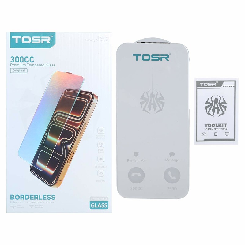 محافظ صفحه نمایش شیشه ای اورجینال TOSR بدون حاشیه Apple iPhone 17 Pro (پک دار)