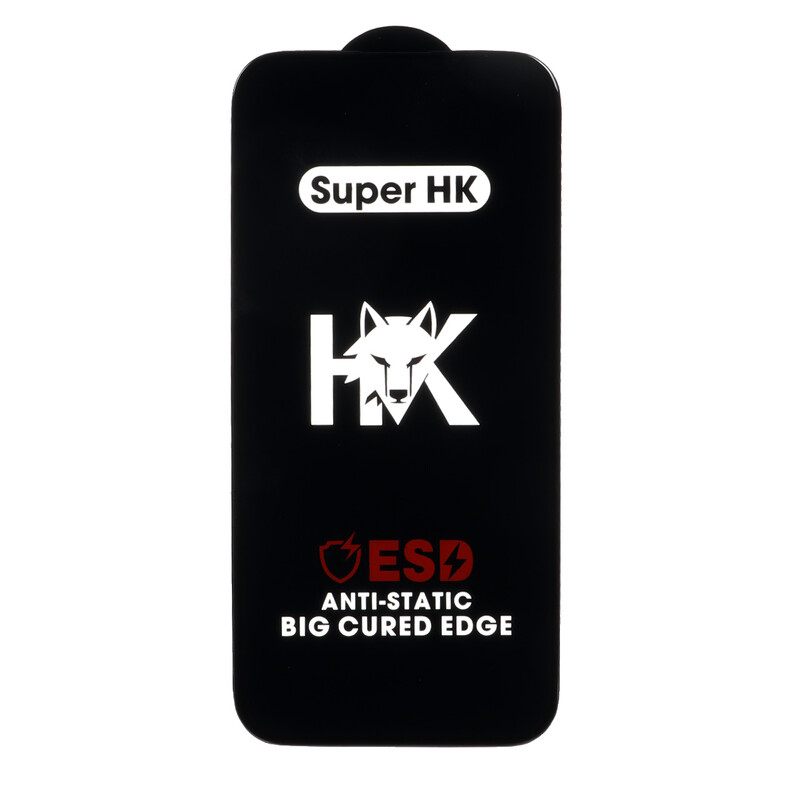 محافظ صفحه نمایش شیشه ای Full Cover ESD Anti Static - Super HK مدل Apple iPhone 16 / iPhone 15 / iPhone 14 Pro