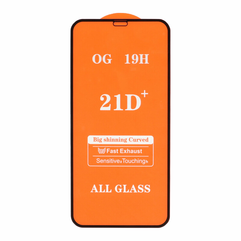 محافظ صفحه نمایش شیشه ای Full Cover 21D مدل Apple iPhone 11 / iPhone Xr - (بدون پک) - مشکی