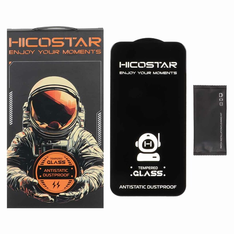 محافظ صفحه نمایش شیشه ای Apple iPhone 13 / iPhone 13 Pro / iPhone 14 / 16e - Full Cover Anti Static Hicostar (پک دار)