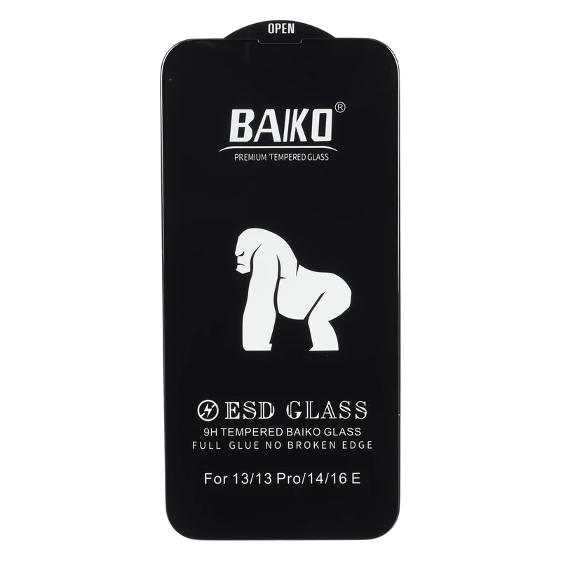 محافظ صفحه نمایش شیشه ای Anti Static - ESD Baiko مدل Apple iPhone 13 / iPhone 13 Pro / iPhone 14 / 16e
