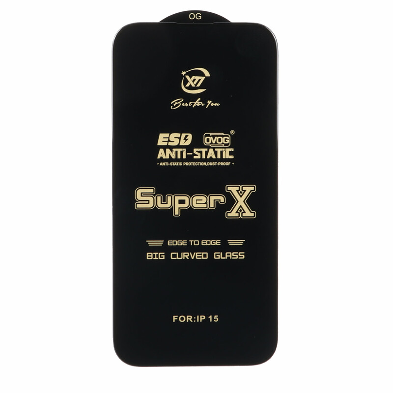 محافظ صفحه نمایش آنتی استاتیک Full Cover Super X مدل Apple iPhone 16 / iPhone 15 / iPhone 14 Pro