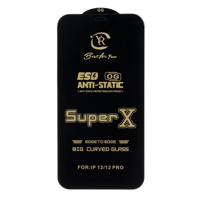 محافظ صفحه نمایش آنتی استاتیک Full Cover Super X مدل Apple iPhone 12 / iPhone 12 Pro