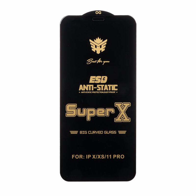 محافظ صفحه نمایش آنتی استاتیک Full Cover Super X مدل Apple iPhone 11 Pro / iPhone XS / iPhone X