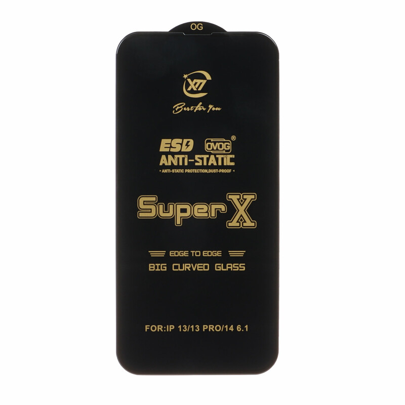 محافظ صفحه نمایش آنتی استاتیک Full Cover Super X مدل Apple iPhone 13 / iPhone 13 Pro / iPhone 14 / 16e