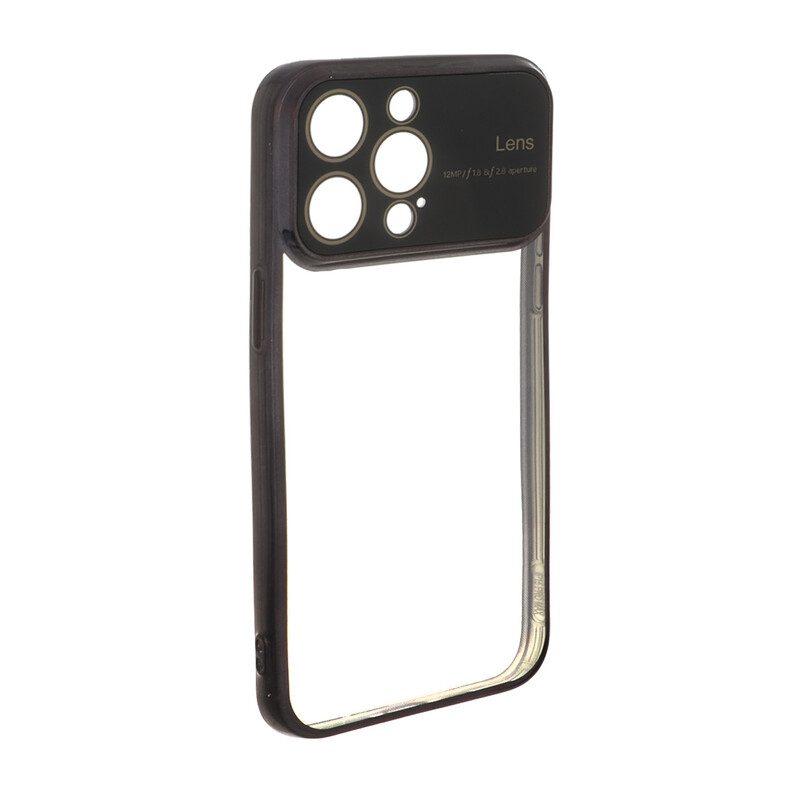 قاب دور رنگی محافظ لنز شیشه ای Apple iPhone 15 Pro Max - مشکی