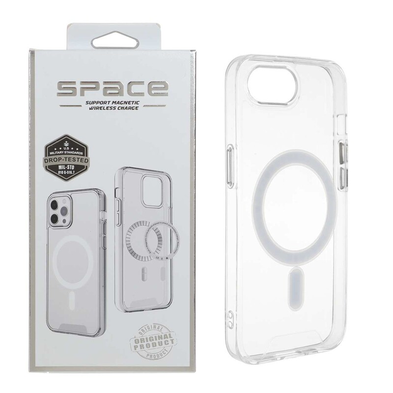 قاب اورجینال Space شفاف Magsafe مدل Apple iPhone 16e (پک دار) - MPS