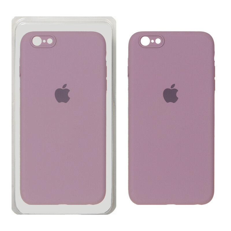 قاب سیلیکونی پاک کنی محافظ لنزدار اورجینال Apple iPhone 6 Plus / iPhone 6s Plus - بنفش کدر (پک دار)