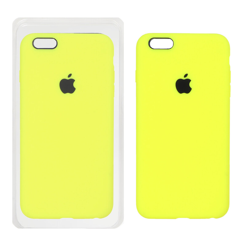 قاب سیلیکونی پاک کنی اورجینال Apple iPhone 6 Plus / iPhone 6s Plus - فسفری (پک اصلی)