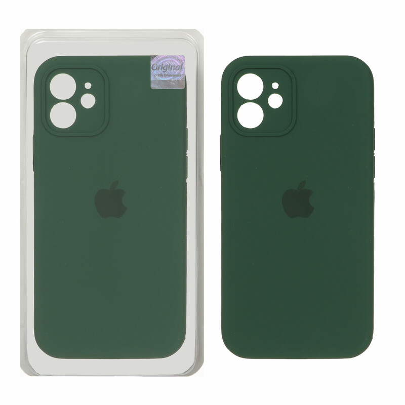 قاب سیلیکونی پاک کنی اورجینال Master Quality مدل Apple iPhone 12 - سبز تیره (پک دار)