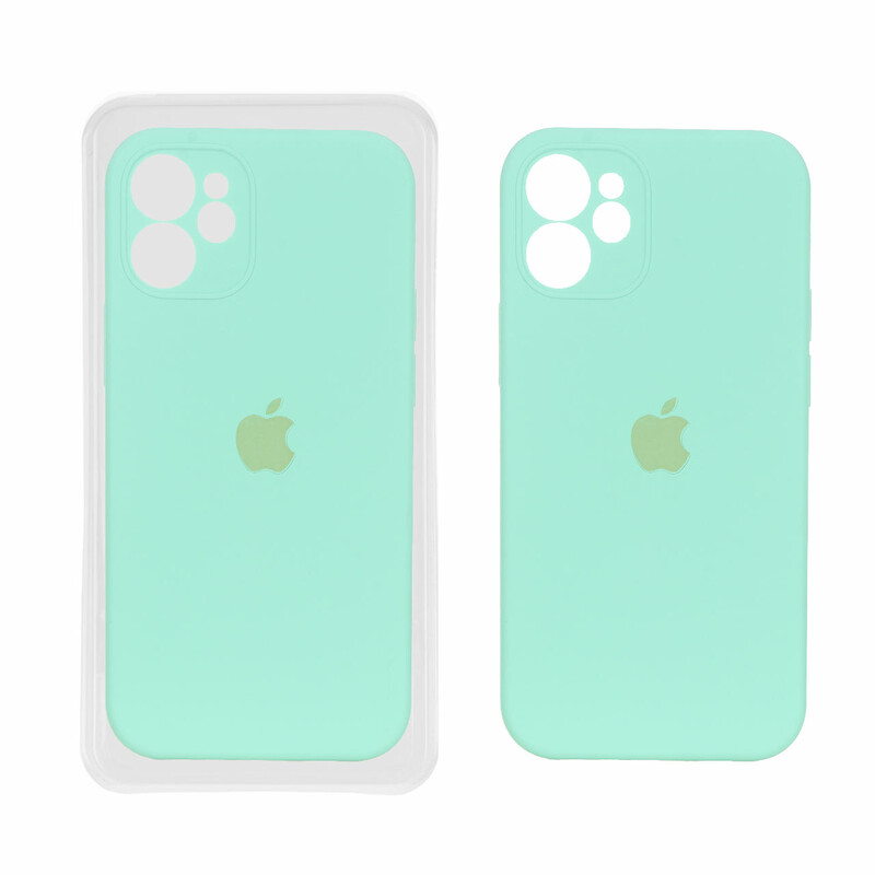 قاب سیلیکونی پاک کنی محافظ لنزدار اورجینال Apple iPhone 12 Mini - سبز روشن (پک اصلی)
