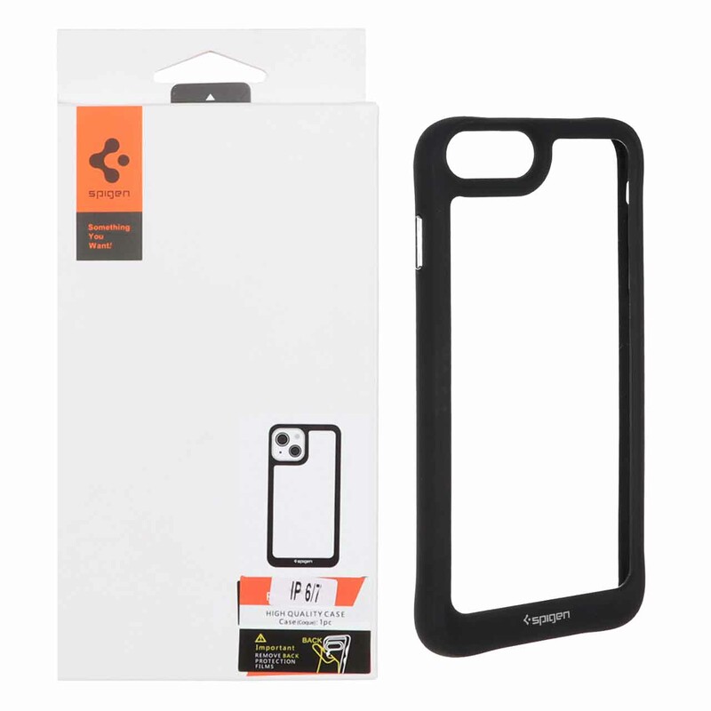 قاب اورجینال Spigen مدل Apple iPhone 6 Plus / iPhone 6s Plus / iPhone 7 Plus / iPhone 8 Plus - شفاف مشکی