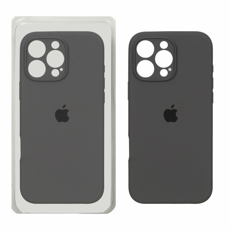 قاب سیلیکونی پاک کنی محافظ لنزدار اورجینال Apple iPhone 16 Pro Max - خاکستری کد 1 (پک دار) - NTC