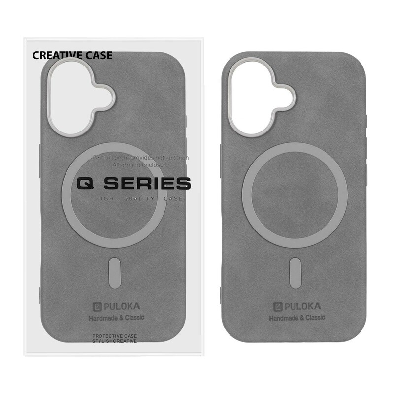 قاب Puloka جیر MagSafe لنز براق Apple iPhone 16 - طوسی (پک دار)