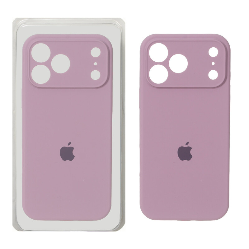 قاب سیلیکونی پاک کنی محافظ لنزدار اورجینال Apple iPhone 17 Pro Max - بنفش کدر (پک دار) - NTC