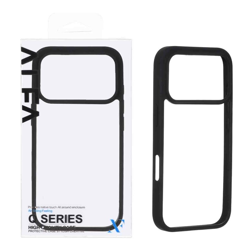 قاب اورجینال Q Series شفاف Alfa مدل Apple iPhone 17 Pro - مشکی (پک دار)