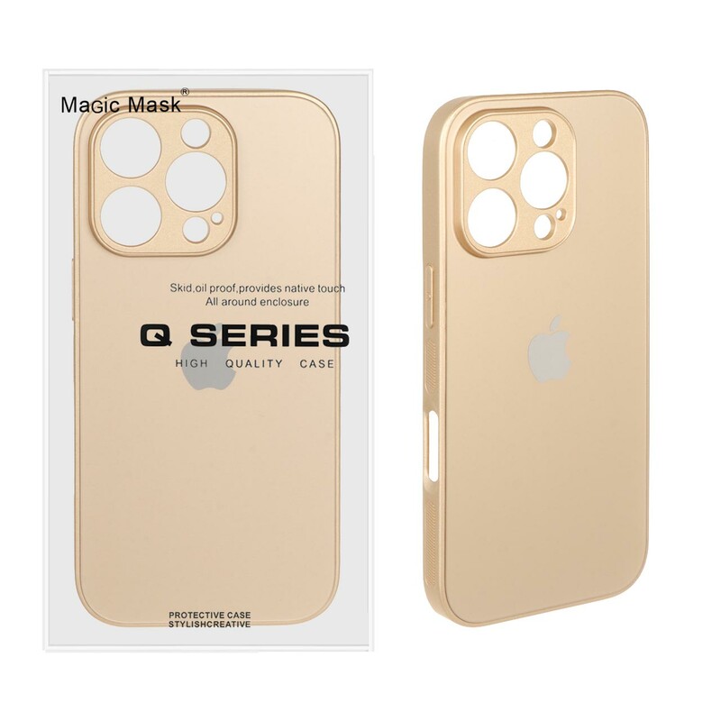 قاب اورجینال PVD ضدخش Magic Mask مدل Apple iPhone 16 Pro - طلایی (پک دار)