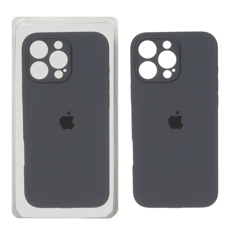 قاب سیلیکونی پاک کنی محافظ لنزدار اورجینال Apple iPhone 16 Pro Max - خاکستری (پک دار) - NTC