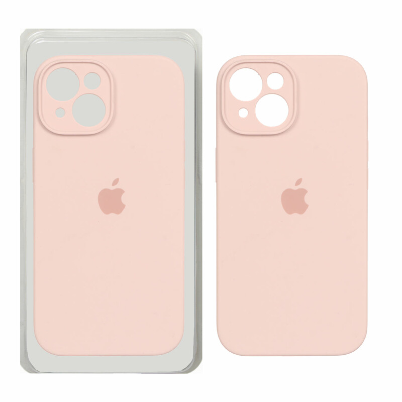 قاب سیلیکونی پاک کنی محافظ لنزدار اورجینال Apple iPhone 15 - صورتی چرک (پک اصلی)