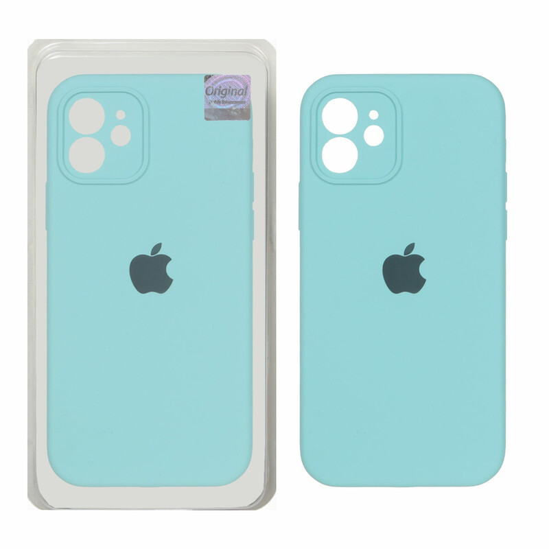 قاب سیلیکونی پاک کنی اورجینال Master Quality مدل Apple iPhone 12 - سبزآبی (پک دار)