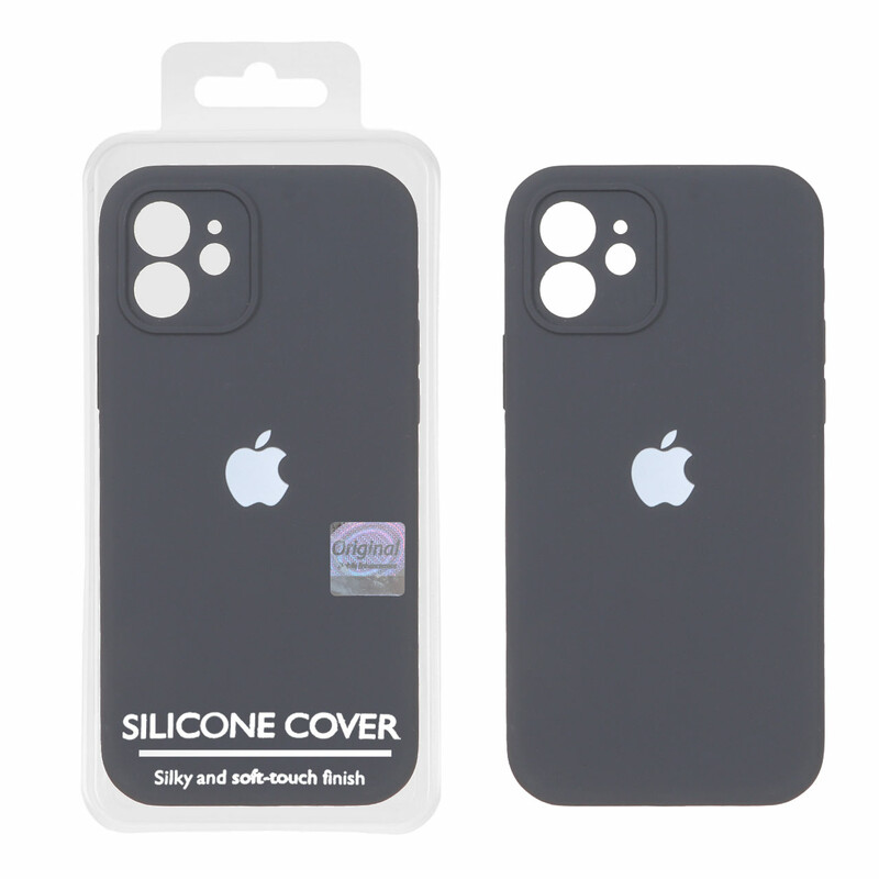 قاب سیلیکونی پاک کنی اورجینال Master Quality مدل Apple iPhone 12 - خاکستری (پک دار)