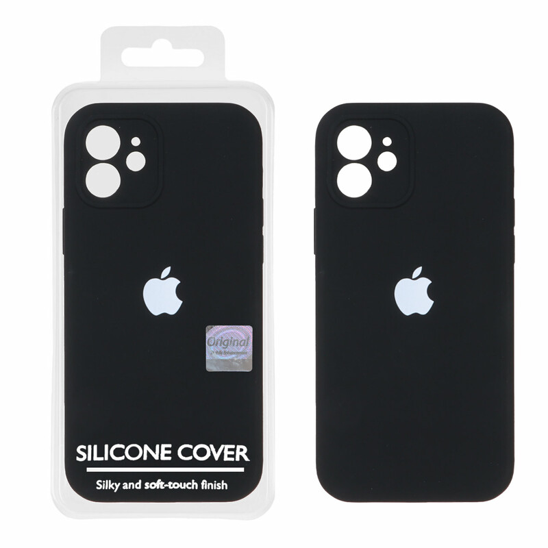 قاب سیلیکونی پاک کنی اورجینال Master Quality مدل Apple iPhone 12 - مشکی (پک دار)
