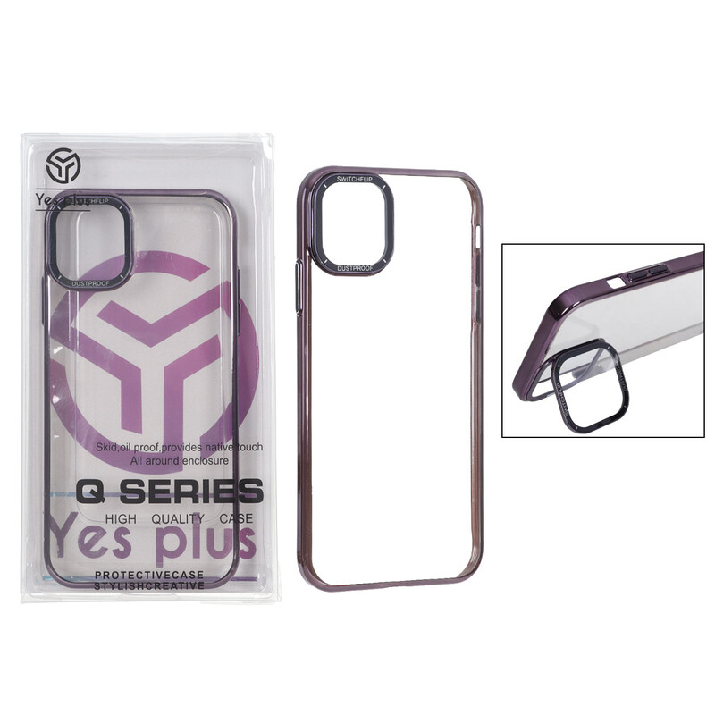 قاب SwitchFlip پشت سخت شفاف محافظ لنز طلقی استندشو Apple iPhone 11 - بنفش (پک دار)