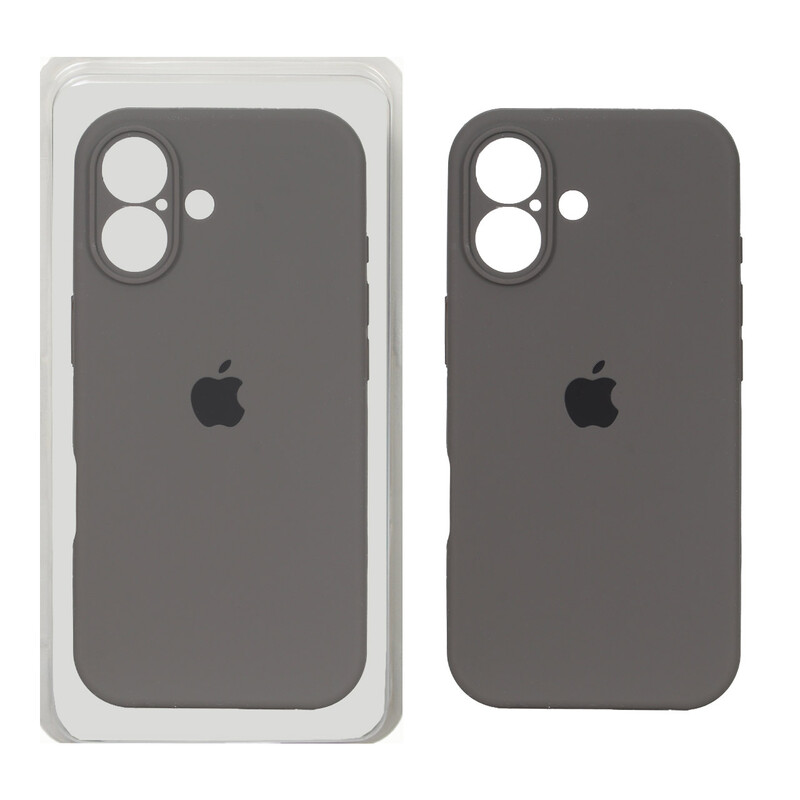 قاب سیلیکونی پاک کنی محافظ لنزدار اورجینال Apple iPhone 16 - خاکستری کد 1 (پک دار) - NTC