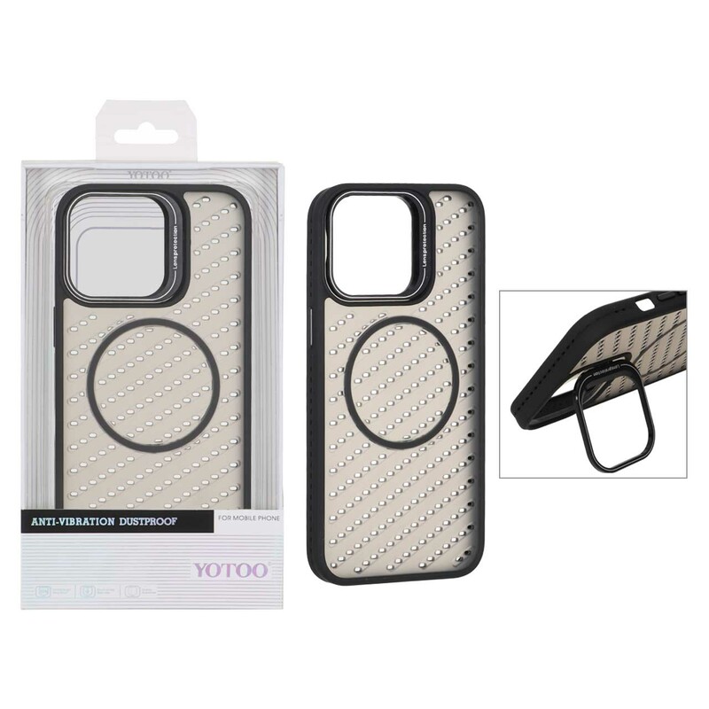 قاب اورجینال Yotoo مات MagSafe استندشو Apple iPhone 15 Pro Max - مشکی (پک دار) - NTC