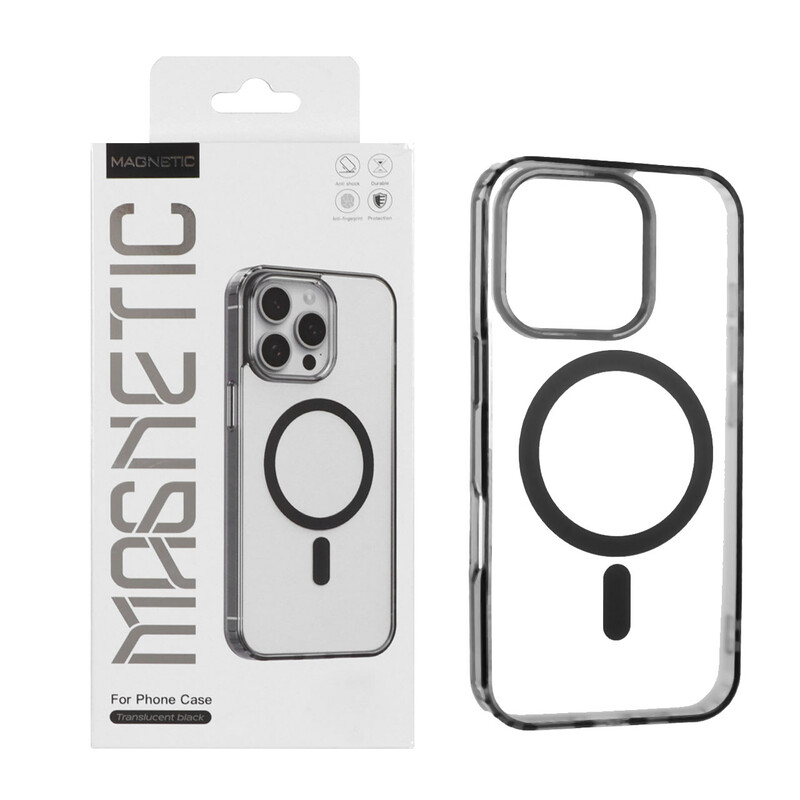 قاب اورجینال Magnetic Magsafe دور ژله ای Apple iPhone 16 Pro - مشکی (پک دار)