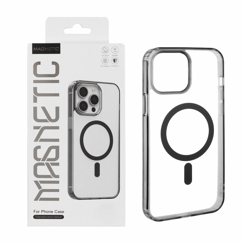 قاب اورجینال Magnetic Magsafe دور ژله ای Apple iPhone 13 Pro Max - مشکی (پک دار)