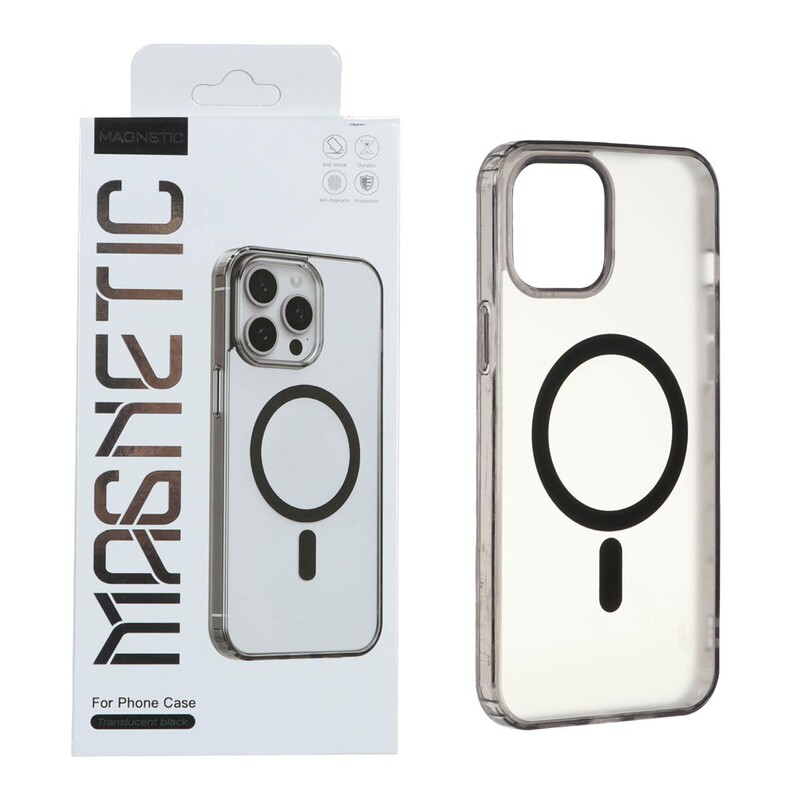 قاب اورجینال Magnetic Magsafe دور ژله ای Apple iPhone 12 Pro Max - مشکی (پک دار)