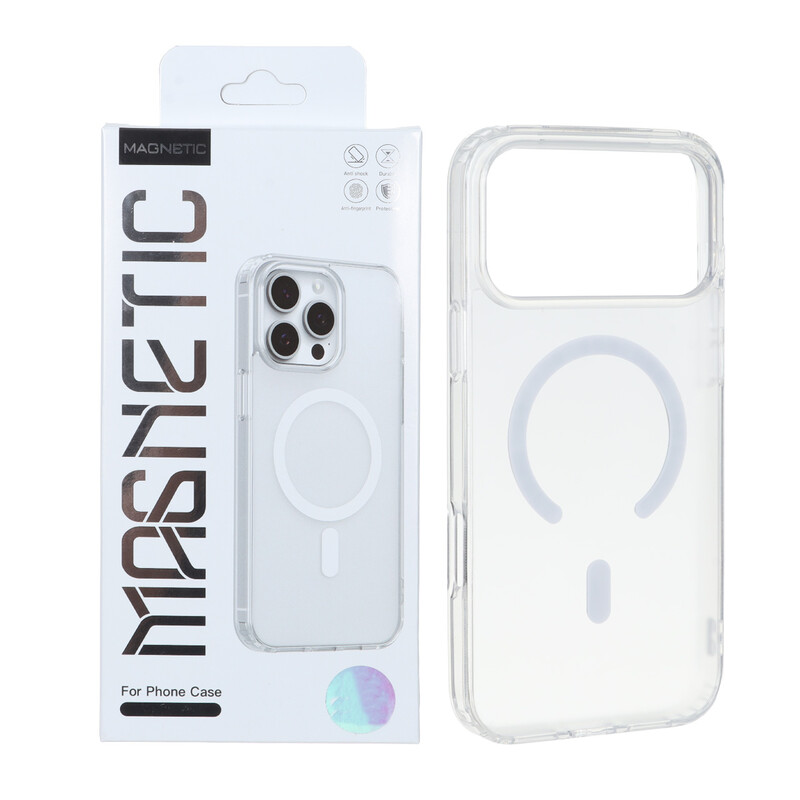 قاب اورجینال Magnetic Magsafe دور ژله ای Apple iPhone 17 Pro - سفید - کد 1 (پک دار)