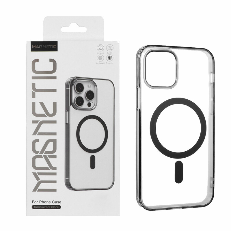 قاب اورجینال Magnetic Magsafe دور ژله ای Apple iPhone 12 / iPhone 12 Pro - مشکی (پک دار)
