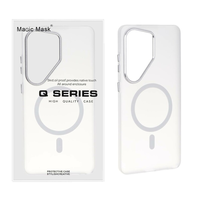 قاب اورجینال Magic Mask مات دور لنز آلومینیومی MagSafe مدل Samsung Galaxy S26 Ultra - سفید (پک دار)