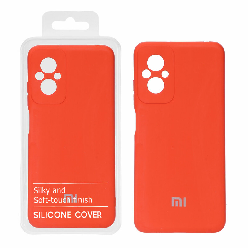 قاب نیو سیلیکون محافظ لنزدار RFF مدل Xiaomi Poco M5 - نارنجی (پک دار)